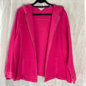 New w/o tags, C.J. Banks, size 1X, waffle textured material, hot pink color